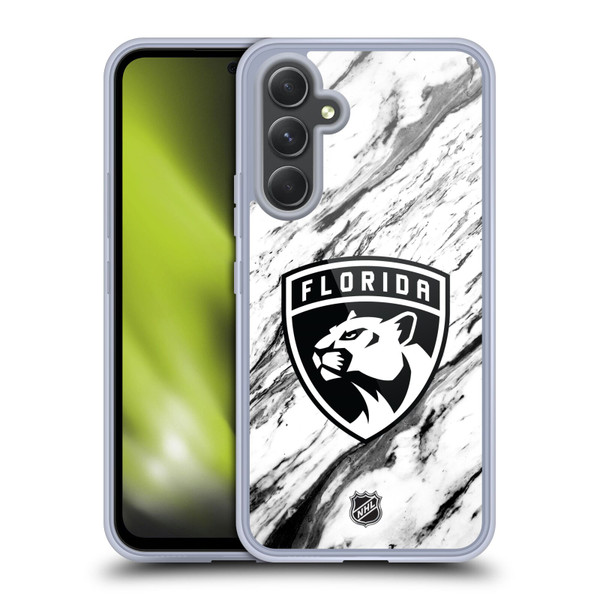 NHL Florida Panthers Marble Soft Gel Case for Samsung Galaxy A54 5G