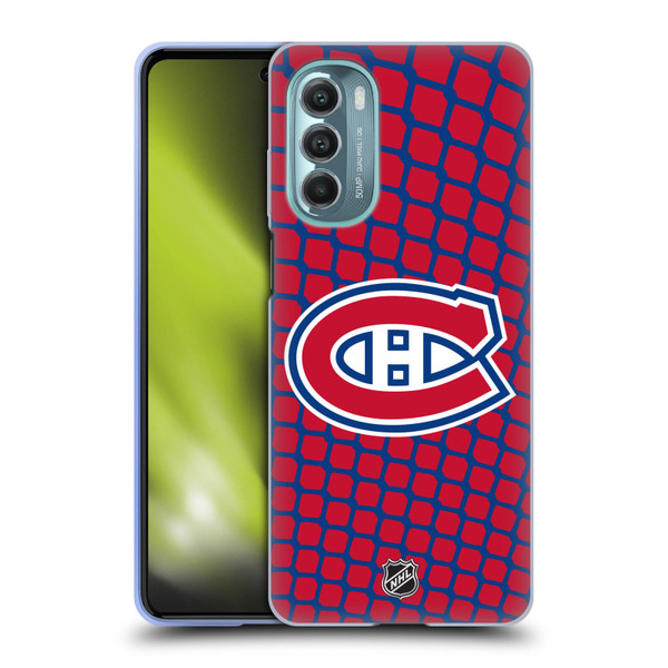 NHL Montreal Canadiens Net Pattern Soft Gel Case for Motorola Moto G Stylus 5G (2022)