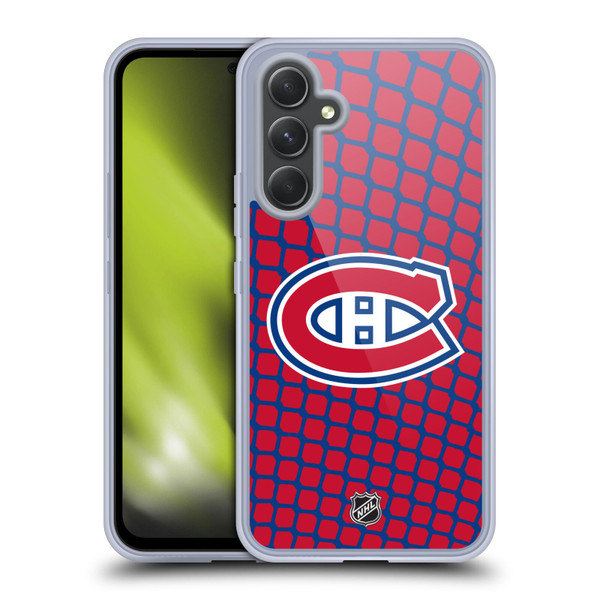 NHL Montreal Canadiens Net Pattern Soft Gel Case for Samsung Galaxy A54 5G