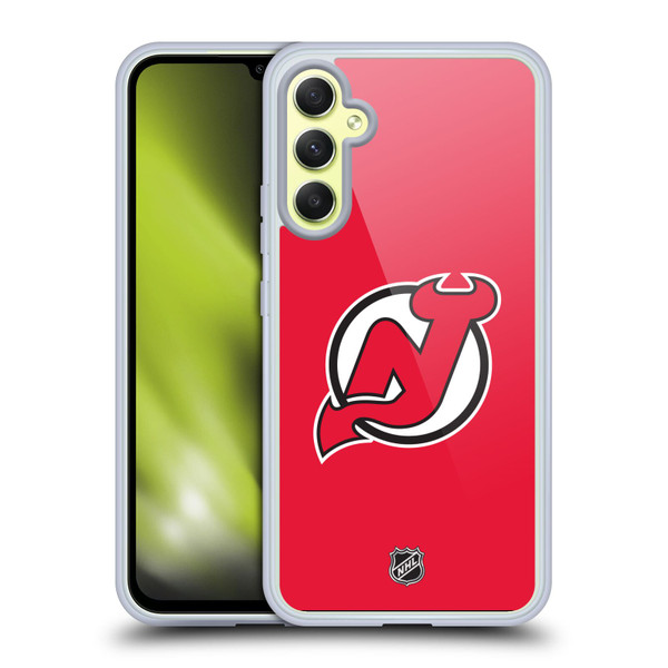 NHL New Jersey Devils Plain Soft Gel Case for Samsung Galaxy A34 5G