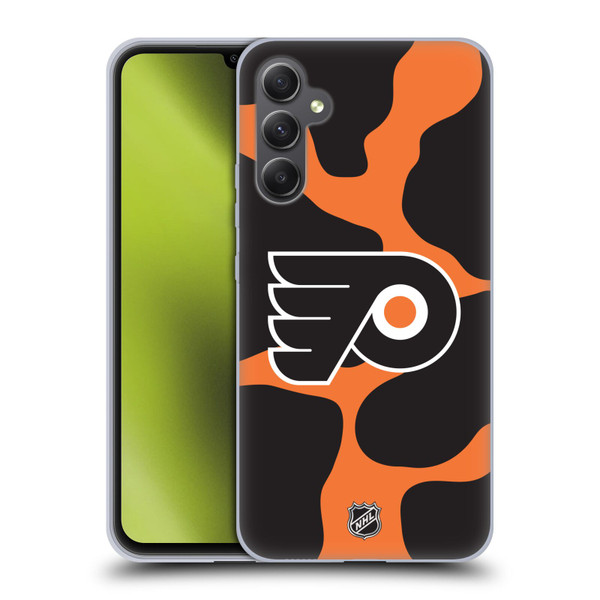 NHL Philadelphia Flyers Cow Pattern Soft Gel Case for Samsung Galaxy A34 5G