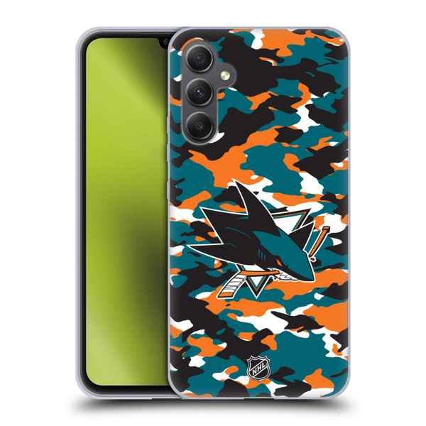 NHL San Jose Sharks Camouflage Soft Gel Case for Samsung Galaxy A34 5G