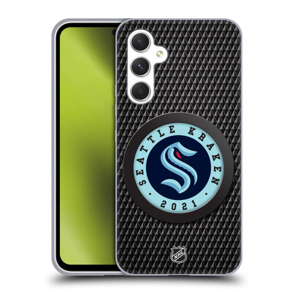 NHL Seattle Kraken Puck Texture Soft Gel Case for Samsung Galaxy A54 5G