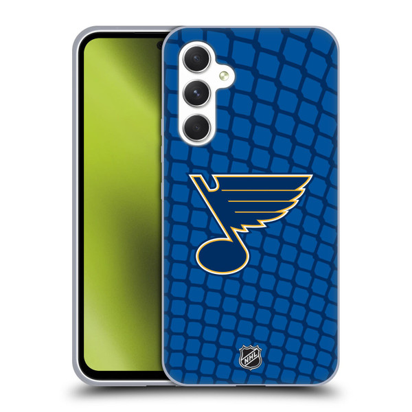 NHL St Louis Blues Net Pattern Soft Gel Case for Samsung Galaxy A54 5G