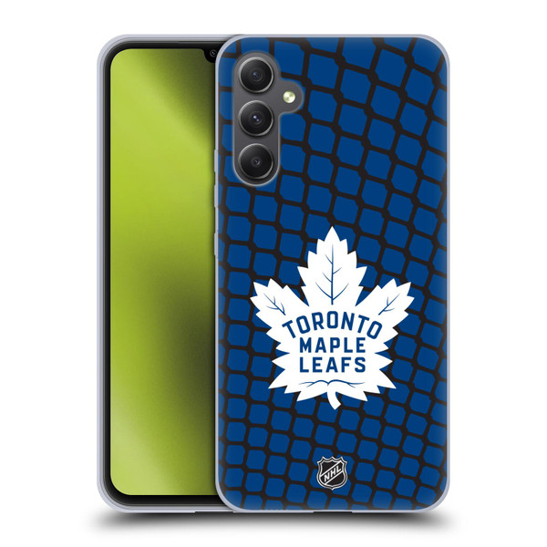 NHL Toronto Maple Leafs Net Pattern Soft Gel Case for Samsung Galaxy A34 5G