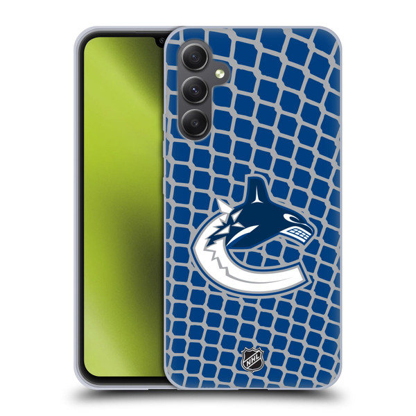 NHL Vancouver Canucks Net Pattern Soft Gel Case for Samsung Galaxy A34 5G