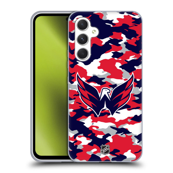 NHL Washington Capitals Camouflage Soft Gel Case for Samsung Galaxy A54 5G