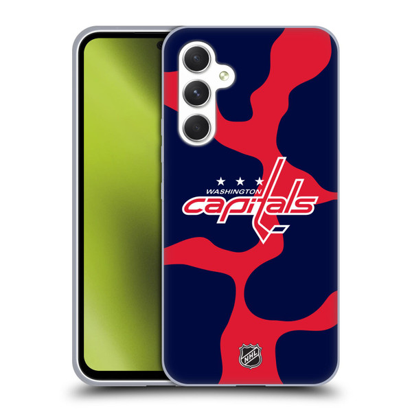 NHL Washington Capitals Cow Pattern Soft Gel Case for Samsung Galaxy A54 5G