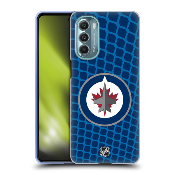 NHL Winnipeg Jets Net Pattern Soft Gel Case for Motorola Moto G Stylus 5G (2022)