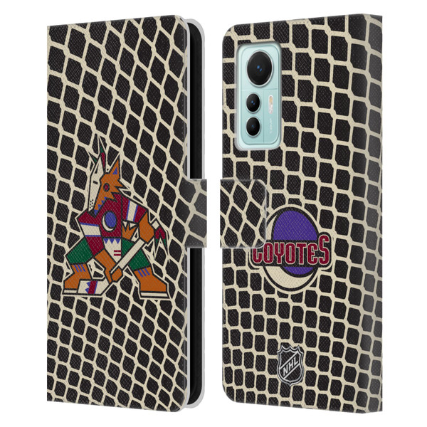 NHL Arizona Coyotes Net Pattern Leather Book Wallet Case Cover For Xiaomi 12 Lite