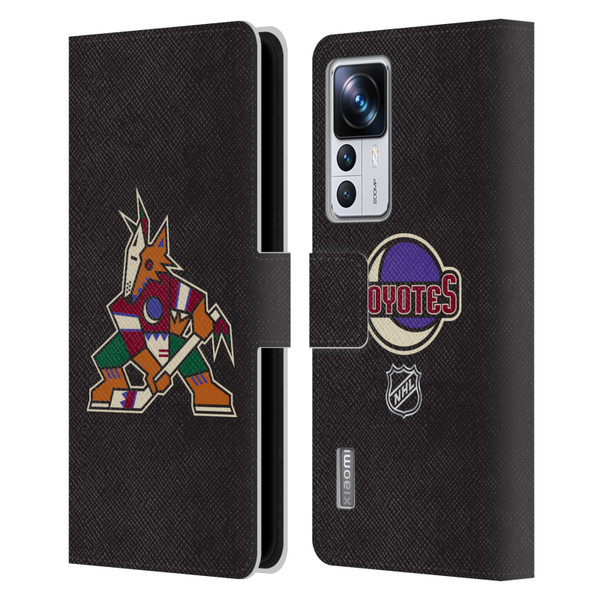 NHL Arizona Coyotes Plain Leather Book Wallet Case Cover For Xiaomi 12T Pro