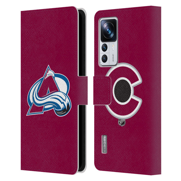 NHL Colorado Avalanche Plain Leather Book Wallet Case Cover For Xiaomi 12T Pro