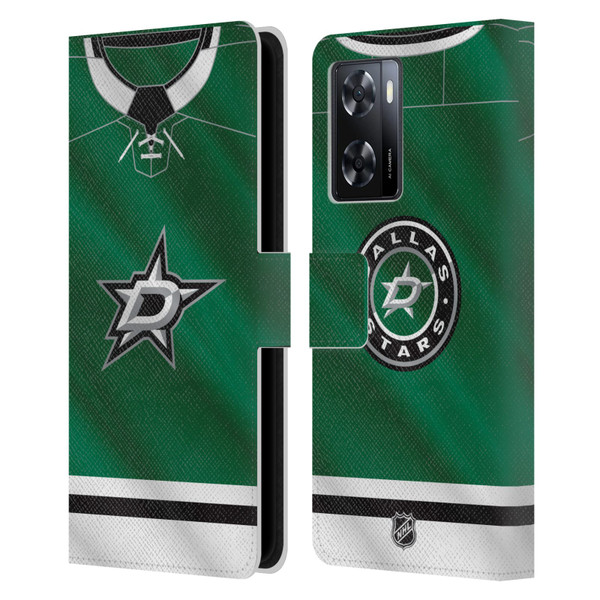 NHL Dallas Stars Jersey Leather Book Wallet Case Cover For OPPO A57s