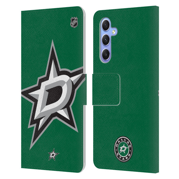 NHL Dallas Stars Oversized Leather Book Wallet Case Cover For Samsung Galaxy A34 5G
