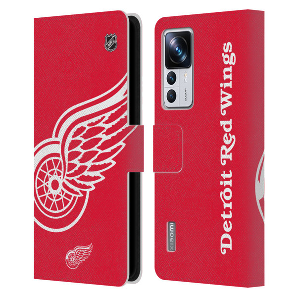 NHL Detroit Red Wings Oversized Leather Book Wallet Case Cover For Xiaomi 12T Pro