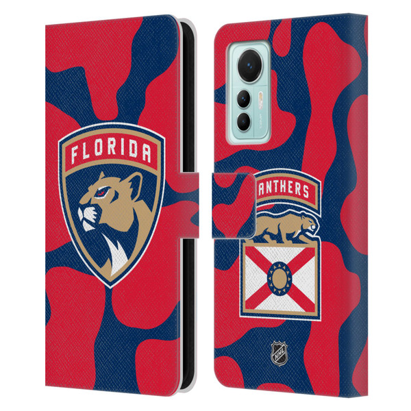 NHL Florida Panthers Cow Pattern Leather Book Wallet Case Cover For Xiaomi 12 Lite