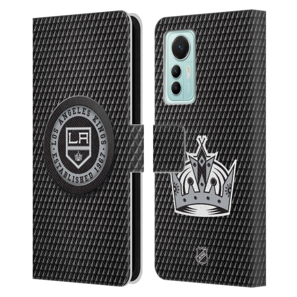 NHL Los Angeles Kings Puck Texture Leather Book Wallet Case Cover For Xiaomi 12 Lite