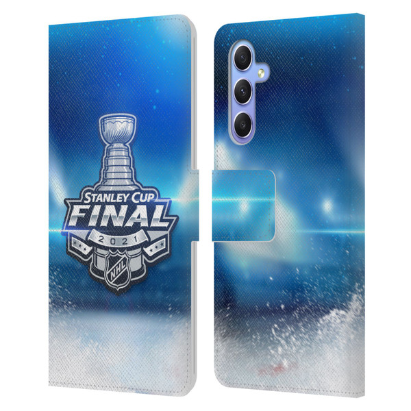 NHL 2021 Stanley Cup Final Stadium Leather Book Wallet Case Cover For Samsung Galaxy A34 5G