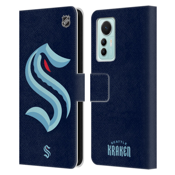NHL Seattle Kraken Oversized Leather Book Wallet Case Cover For Xiaomi 12 Lite