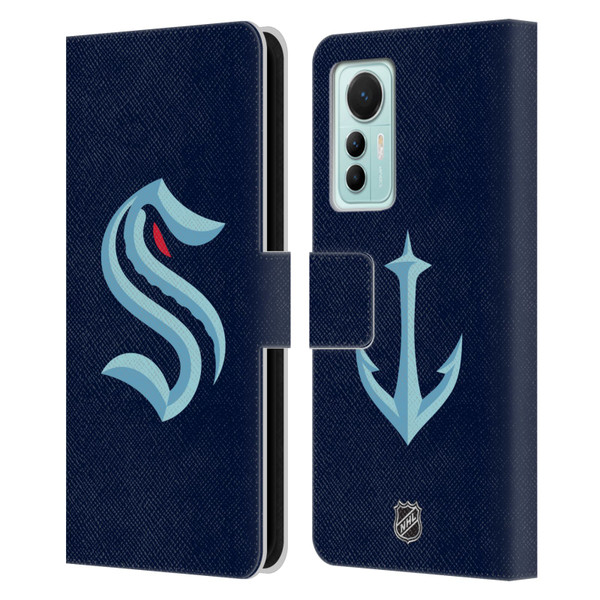 NHL Seattle Kraken Plain Leather Book Wallet Case Cover For Xiaomi 12 Lite