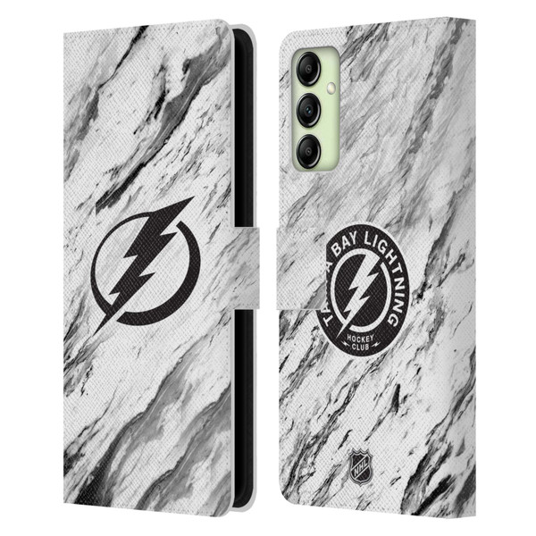 NHL Tampa Bay Lightning Marble Leather Book Wallet Case Cover For Samsung Galaxy A14 5G