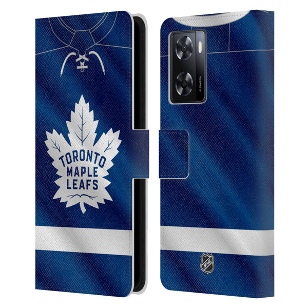 NHL Toronto Maple Leafs Jersey Leather Book Wallet Case Cover For OPPO A57s