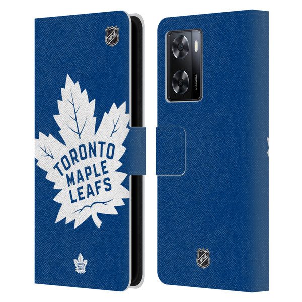 NHL Toronto Maple Leafs Oversized Leather Book Wallet Case Cover For OPPO A57s