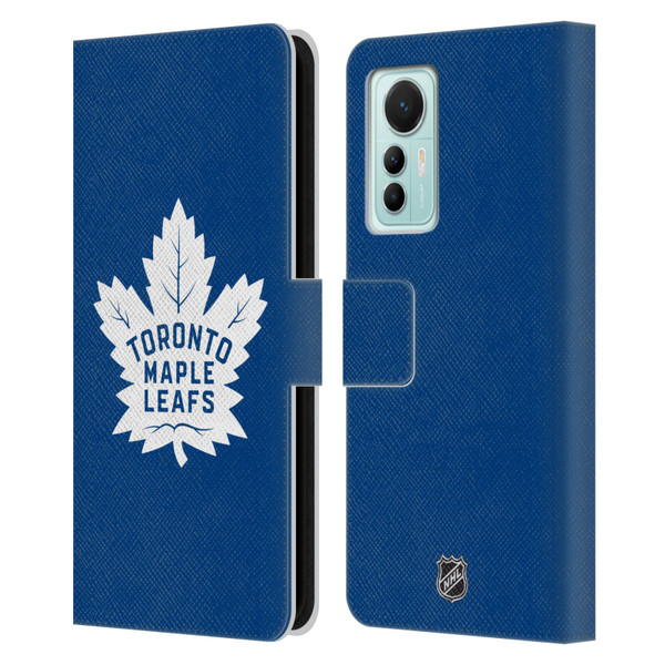 NHL Toronto Maple Leafs Plain Leather Book Wallet Case Cover For Xiaomi 12 Lite