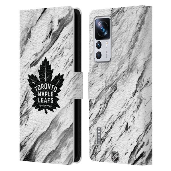 NHL Toronto Maple Leafs Marble Leather Book Wallet Case Cover For Xiaomi 12T Pro