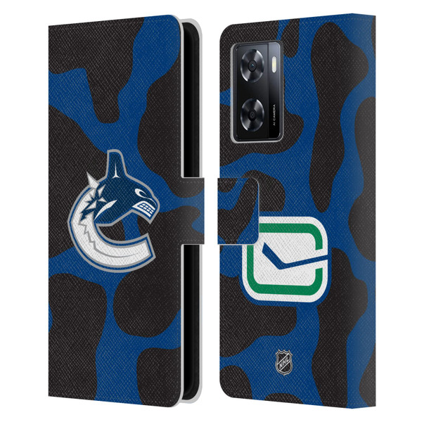 NHL Vancouver Canucks Cow Pattern Leather Book Wallet Case Cover For OPPO A57s