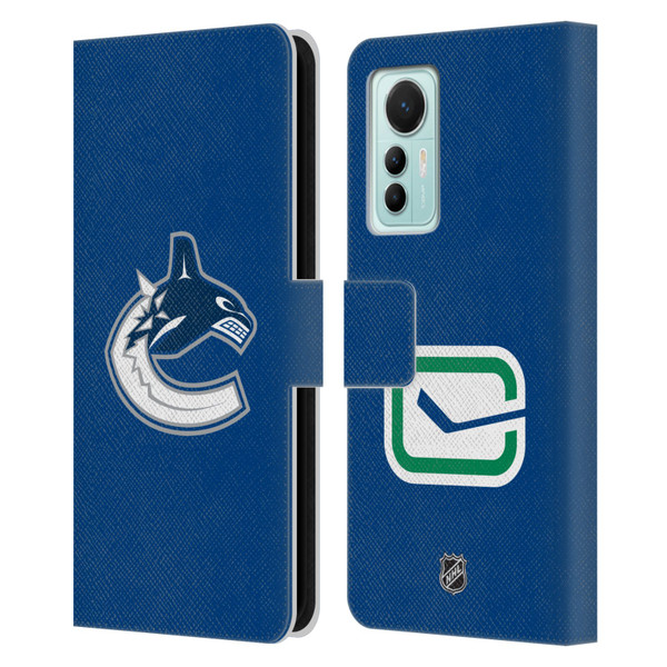 NHL Vancouver Canucks Plain Leather Book Wallet Case Cover For Xiaomi 12 Lite