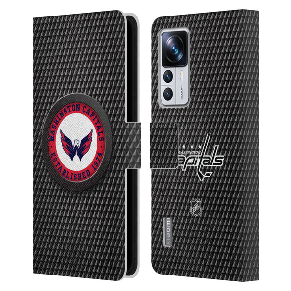 NHL Washington Capitals Puck Texture Leather Book Wallet Case Cover For Xiaomi 12T Pro