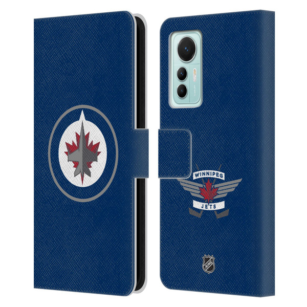 NHL Winnipeg Jets Plain Leather Book Wallet Case Cover For Xiaomi 12 Lite