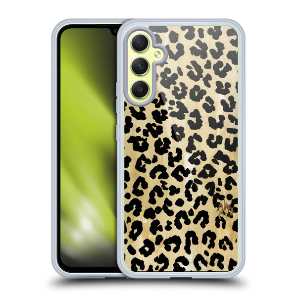 Haley Bush Pattern Painting Leopard Print Soft Gel Case for Samsung Galaxy A34 5G