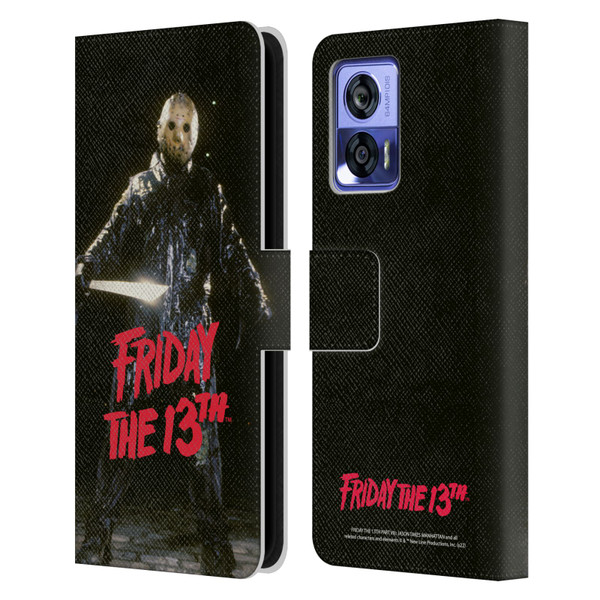 Friday the 13th Part VIII Jason Takes Manhattan Graphics Jason Voorhees Leather Book Wallet Case Cover For Motorola Edge 30 Neo 5G