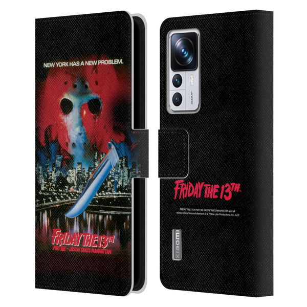 Friday the 13th Part VIII Jason Takes Manhattan Graphics Key Art Leather Book Wallet Case Cover For Xiaomi 12T Pro