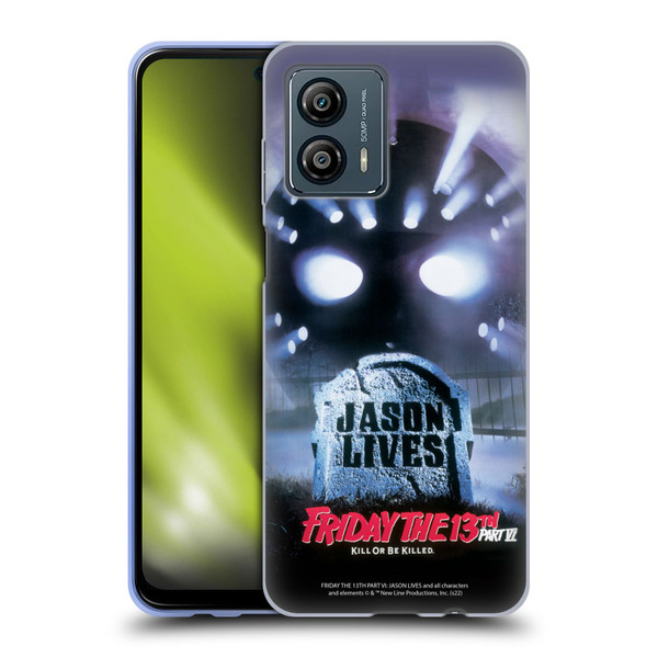Friday the 13th Part VI Jason Lives Key Art Poster Soft Gel Case for Motorola Moto G53 5G