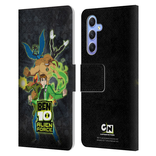 Ben 10: Alien Force Graphics Character Art Leather Book Wallet Case Cover For Samsung Galaxy A34 5G