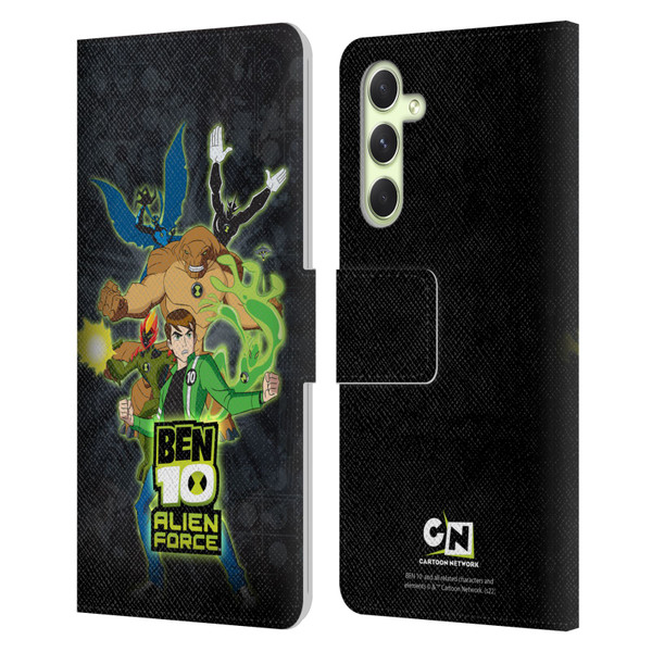 Ben 10: Alien Force Graphics Character Art Leather Book Wallet Case Cover For Samsung Galaxy A54 5G