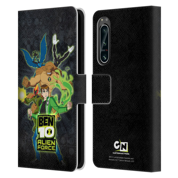 Ben 10: Alien Force Graphics Character Art Leather Book Wallet Case Cover For Sony Xperia 5 IV