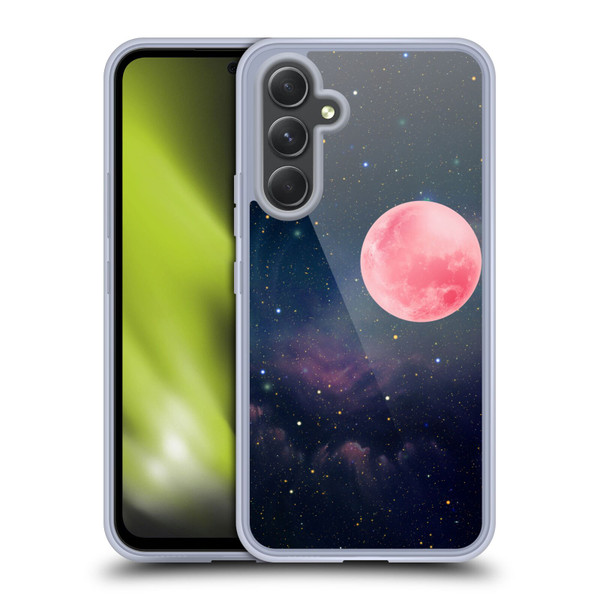 Cosmo18 Space Pink Moon Soft Gel Case for Samsung Galaxy A54 5G