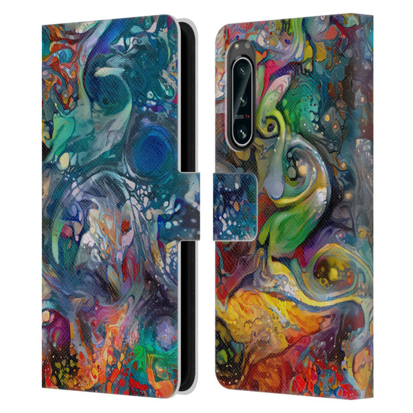 Cosmo18 Jupiter Fantasy Bloom Leather Book Wallet Case Cover For Sony Xperia 5 IV