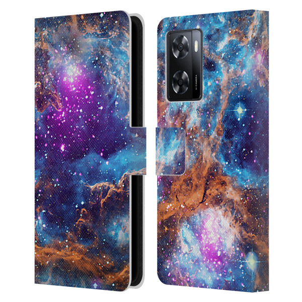 Cosmo18 Space Lobster Nebula Leather Book Wallet Case Cover For OPPO A57s