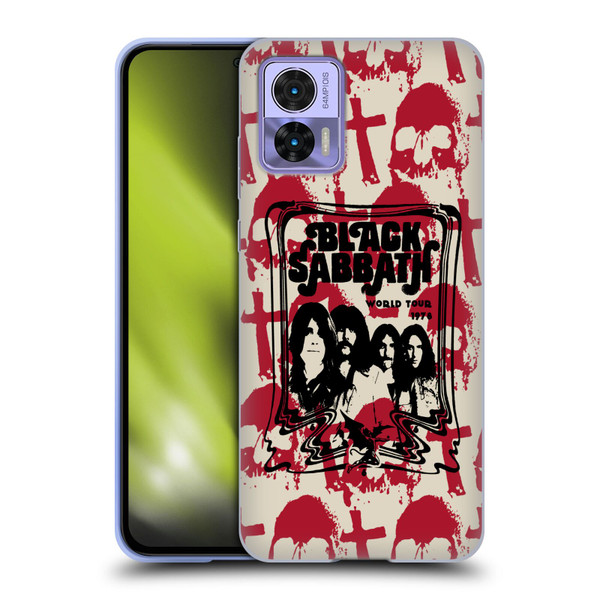 Black Sabbath Key Art Skull Cross World Tour Soft Gel Case for Motorola Edge 30 Neo 5G