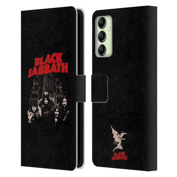 Black Sabbath Key Art Red Logo Leather Book Wallet Case Cover For Samsung Galaxy A14 5G