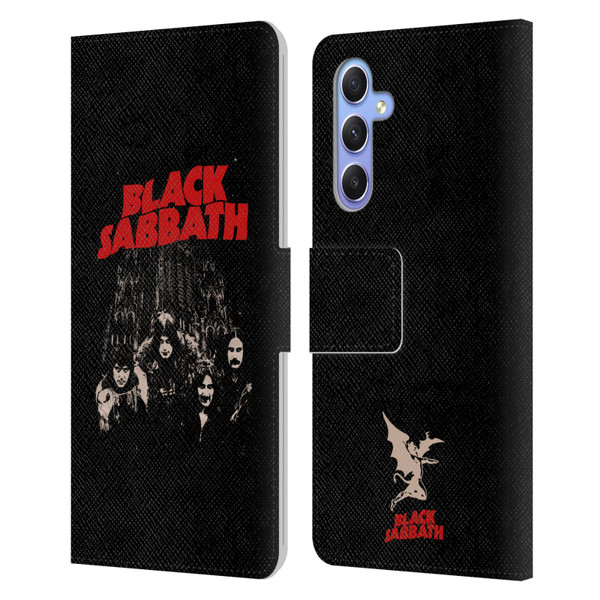 Black Sabbath Key Art Red Logo Leather Book Wallet Case Cover For Samsung Galaxy A34 5G