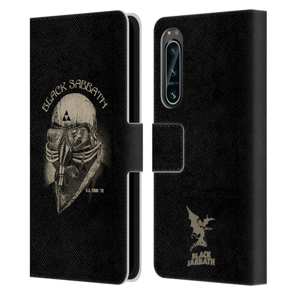 Black Sabbath Key Art US Tour 78 Leather Book Wallet Case Cover For Sony Xperia 5 IV