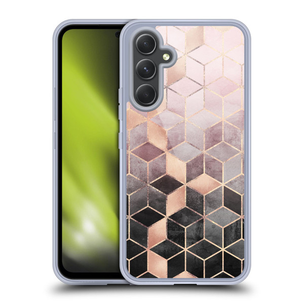 Elisabeth Fredriksson Cubes Collection Pink And Grey Gradient Soft Gel Case for Samsung Galaxy A54 5G