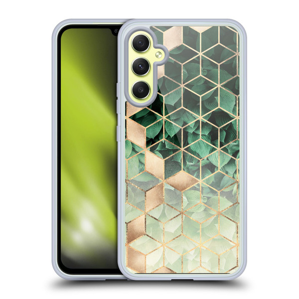 Elisabeth Fredriksson Sparkles Leaves And Cubes Soft Gel Case for Samsung Galaxy A34 5G
