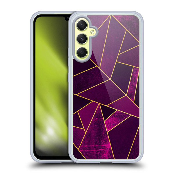 Elisabeth Fredriksson Stone Collection Purple Soft Gel Case for Samsung Galaxy A34 5G